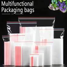 100pcs 1 Inch To 12 Inch Plastic Self-Seal Bags, PE Material, Reusable Ziplock Bags, 200Pcs Variety Pack, Double Layer 0.065mm Thick, Transparent Jewelry Pouches, Document Holders, Outdoor Camping Multi-Purpose Tool Bags, Holiday Gift Packaging, Clothes Storage Bags, Vacuum Seal Bags, Transparent Self-Adhesive Bags, Suitable For Transport, Travel, Outdoor Camping, Storage, Packaging, Gifts, Holidays - 100Pcs - View 2