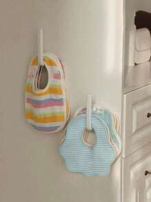 2/4件装婴儿衣架 儿童帽子围兜袜子挂钩 免打孔晾衣架 儿童房粘性L型墙钩 雨伞帽子悬挂收纳架 塑料墙挂式帽子架 - 彩色 - 查看 11