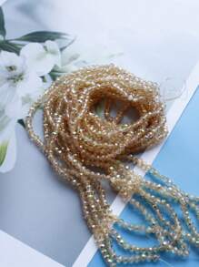 1pc/10pcs Fashion Minimalist Bright Color Glass Crystal 4mm Flat Beads Jewelry DIY Craft Supplies