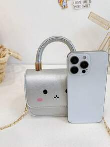 Nieuwe modemeisjes effen kleur schattige schoudertas, stijlvolle meisjes crossbody tas met muntbeurs