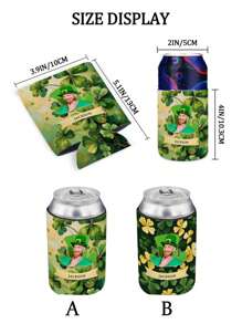 Personalized St. Patrick'S Day Cooler Holder Personalised Cooler Holder Custom Can Bottle Cozy Beverage Foam Cooling Sleeve Personalized Groom Bestman Wedding Drinking Birthday