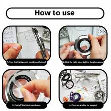 1pc Wireless Charging Finger Ring Phone Stand, Creative Foldable Ring Grip Phone Holder, Compatible With All Smartphones - One Size - View 8