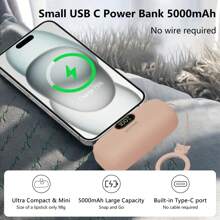Power Bank Suitable For Summer Holiday Outdoor Travel/Camping And Emergency Backup Mobile Power Supply Gifts For Family, Friends, Birthday Power Display, Portable Charger - Pink - View 2