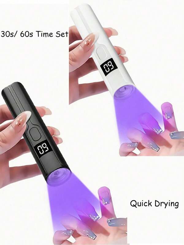 1pc Portable UV LED Nail Lamp Handheld UV Light For Nails, 1pc 3W Lamp Beads Nail Dryer Professional Nail Drying Lamp Gel X Lamp For Gel Nails Flash Lamp For Gel Nails LED Nail Lamp Portable Mini Nail Dryer Gel Polish Nail Glue Gel USB Flashlight Home DIY Manicure Nail Art Tools Best Gifts For Girls