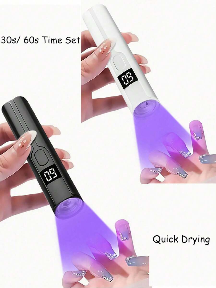 1 件便携式 UV LED 指甲灯 手持式 UV 指甲灯，1 件 3W 灯珠 指甲烘干机 专业指甲烘干灯 凝胶 X 灯 适用于凝胶指甲 闪光灯 适用于凝胶指甲 LED 指甲灯 便携式迷你指甲烘干机 凝胶抛光 指甲胶 凝胶 USB 手电筒 家庭 DIY 美甲 美甲工具 送给女孩的最佳礼物