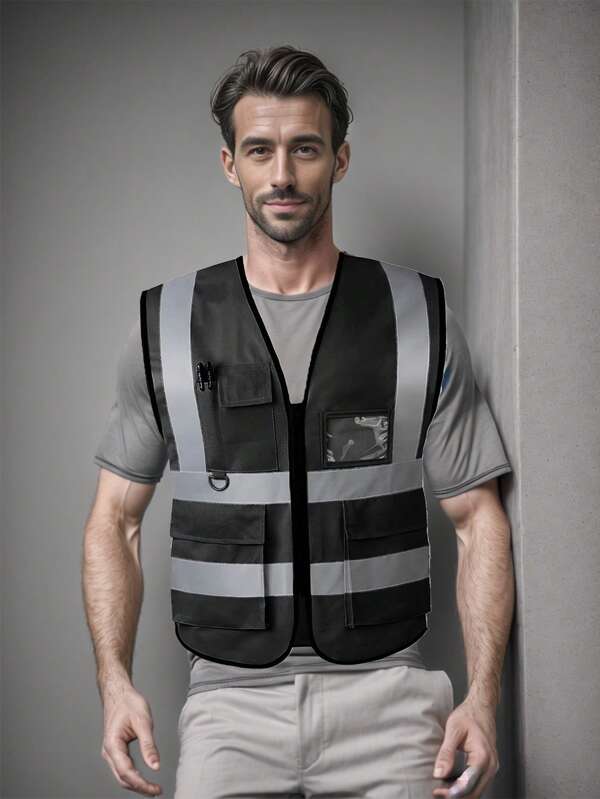 High Visibility Security Working Reflective Vest Personalized Construction Traffic Outdoor Cycling Wear For Men Woman