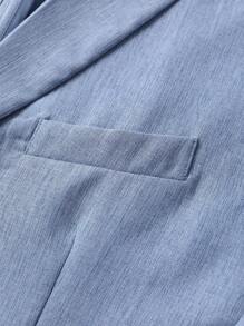 Men's Lightweight Summer Unlined Suit, Breathable - Blue - View 3