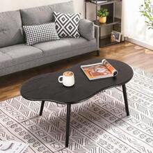 Small Coffee Table Black Cloud Coffee Table For Small Spaces Modern Center Table Unique Irregular Coffee Table With Wood Legs Living Room Mid-Century Sofa Table