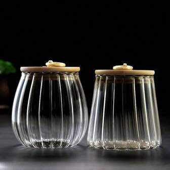 高端密封透明玻璃罐，加厚玻璃容器，时尚家居用品