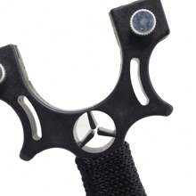 1pc Outdoor Shooting Resin Slingshot, Comes With 1 Rubber Band + 1 Slingshot Bag, Outdoor Hunting Fishing Slingshot - Black - View 7