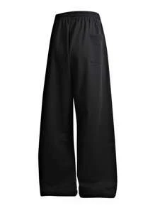 3 Pcs/Set Plus Size Casual Sweatpants, Loose Fit Straight Leg Solid Color Track Pants, Suitable For All Seasons