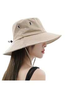 1 Peça Chapéu de Praia Unissex Multicolorido de Verão, Chapéu-balde Respirável com Proteção UV, Chapéu Cowboy para Viagens, Caminhadas