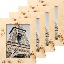 8x10 Matted To 5x7 Burl Wood Picture Frames - Natural Wood Finish Picture Frames For Family Photos - Elegant Wallhung Decor In Bulk