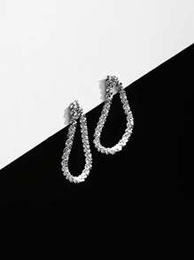 1 Pair Of Starry Tassel Earrings, Sparkling, Suitable For Parties, Daily Travel Wear
