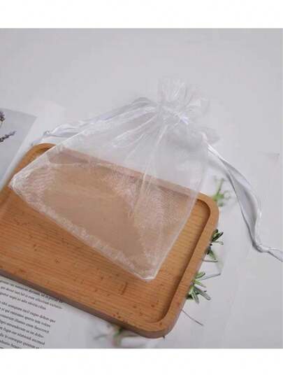 100/50/40pcs, 3.5*4.7 Inch, Reusable Gift Packaging Bags, White Transparent Gauze Small Drawstring Bags, Suitable For Holiday Gift Decoration, Party Favor Packaging, Wedding Favor Bags, Cute High-Quality Exquisite And Affordable