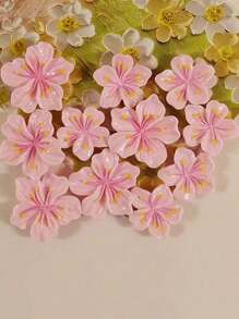 Flower Decor Magnetic Stickers, Electroplated Glossy Vintage Colorful Pink Heart-Shaped Refrigerator Magnets, Photo Wall, Memo Board Decoration
