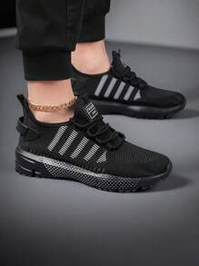 Men's Breathable Non-Slip Athletic Sneakers - Fashionable Casual Sports Shoes For Spring/Summer, Suitable For Outdoor Activities, Jogging, And Park Workouts