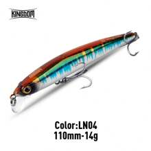 KINGDOM Kingdom Minnow Angelköder 80mm 95mm 110mm schwebend Salzwasser Wobbler Angelköder für Peche Bass Forelle Schleppangeln