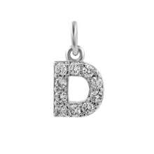 1pc Copper Zirconia 26 Letters DIY Pendant, Women Zirconia Letter Jewelry, Anniversary Gift - Silver - View 22