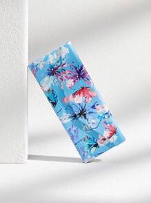1 pieza Estuche plegable de gafas con estampado colorido, adecuado para mujeres con vida activa