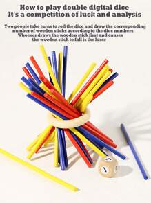 Children's Early Education Draw And Match Wooden Sticks And Sticks Balance Building Blocks Enlightenment Education Interactive Game Stick Educational Toys, Wooden Stick Board Games, Exercise Hand-Eye Coordination, Hands-On Ability, Brain Power