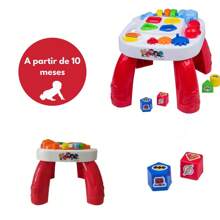 Mesinha Didática Play Time Mesa De Atividades Infantil Cotiplas - Vermelho - Visão 5