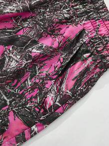 New Loose Men's Shorts With Dry Tree Branch All Over Print, Suitable For Sports & Leisure Wear,Beach Shorts - Multicolor - View 4
