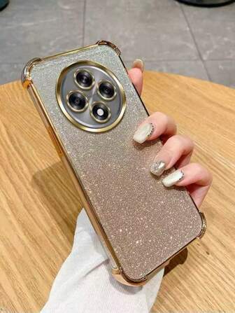 Funda protectora de TPU suave para el teléfono móvil OPPO RENO 12F. Funda protectora con brillo de TPU para el teléfono móvil OPPO Reno 12F. Funda protectora y tapa posterior.