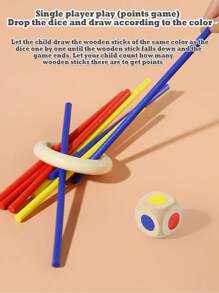 Children's Early Education Draw And Match Wooden Sticks And Sticks Balance Building Blocks Enlightenment Education Interactive Game Stick Educational Toys, Wooden Stick Board Games, Exercise Hand-Eye Coordination, Hands-On Ability, Brain Power