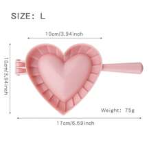 1pc Plastic Heart Shaped Dumpling Mold, Small/Medium/Large, Dumpling Maker Tool, Homemade DIY Kitchen Gadgets
