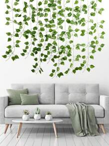 14 piezas o 4 piezas 30m de hojas de hiedra artificial Guirnaldas para decoración de pared, dormitorio, boda, fiesta, decoración de habitación, decoración de cumpleaños y boda, decoración de exterior, decoración de sala de estar, decoración de mesa de Acción de Gracias