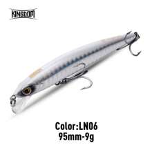 KINGDOM Kingdom Minnow Angelköder 80mm 95mm 110mm schwebend Salzwasser Wobbler Angelköder für Peche Bass Forelle Schleppangeln