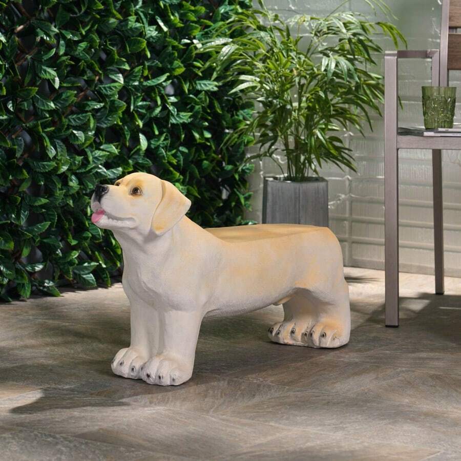 MGO DOG BENCH Outdoor Bench Light Brown No Assembly Required