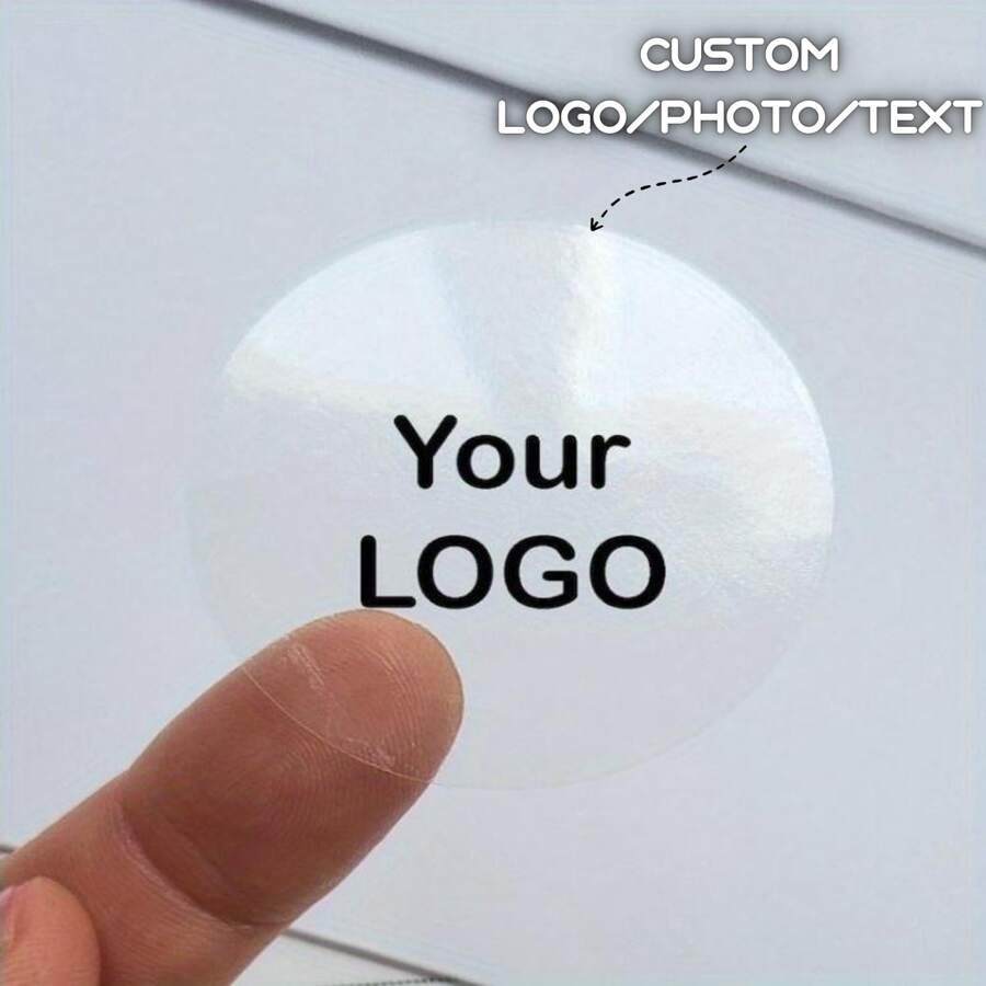 1.57inch 100-1000PCS Customized Round Sticker And Logos Wedding Birthday Baptism Stickers Design Your Own Stickers Personalize Birthday Stickers Personalized Customization Labels Wine Stickers Your Logo Postage Labels Order Stickers Wedding Stickers Party Stickers Birthday Stickers Valentine Stickers Halloween Stickers Independence Day Stickers Gift Stickers Mother's Day Gift Father's Day Gift - White - View 1