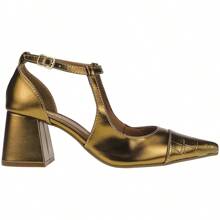 Buckle Strap Pumps Designed Toe High Heel Comfortable Formal Shoes 18300 - Bronze - View 2