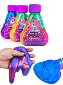 Slime galaxie de couleurs aléatoires - Assortiment de faveurs de fête licorne, slimes colorés, jouets anti-stress, décorations DIY - Pack de fête - Remplissage de sac-cadeau - Kit de slime galaxie arc-en-ciel marbré