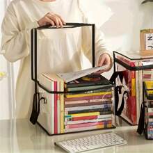 Bolsa de almacenamiento grande de PVC transparente con asas dobles - Plegable y a prueba de humedad, ideal para libros, juguetes y artículos de tocador - Perfecta para organización en el hogar, la oficina y los viajes, bolsa de almacenamiento transparente, asas resistentes