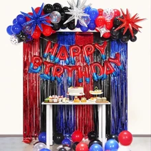 13 قطعة بالونات شبكة العنكبوت لعيد الميلاد، بانر شبكة العنكبوت لعيد الميلاد، بالونات حرفية، لوازم حفلة بطل خارق - متعدد الألوان - مشاهدة 5