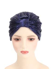 1pc Women Plain Color Square Headscarf, Head Cover Hat, Suitable For Daily Use