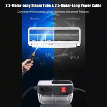 Handheld Steam Cleaner, 2500W Hand-Held High Pressure Portable Cleaning Machine With 3 Brush, High Temperature Steamer For Home Use, Kitchen, Furniture, Bathroom, Car (White) - Xem 4