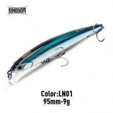 KINGDOM Kingdom Minnow Angelköder 80mm 95mm 110mm schwebend Salzwasser Wobbler Angelköder für Peche Bass Forelle Schleppangeln
