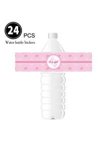 24pcs Baby Gender Reveal Water Bottle Labels, Birthday Party, Baby Shower Decorations - Multicolor - View 6