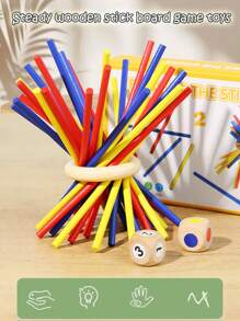 Children's Early Education Draw And Match Wooden Sticks And Sticks Balance Building Blocks Enlightenment Education Interactive Game Stick Educational Toys, Wooden Stick Board Games, Exercise Hand-Eye Coordination, Hands-On Ability, Brain Power
