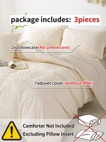 3pcs Soft Plush Microfiber Duvet Cover Set (1 Duvet Cover And 2 Pillow Shams), Lightweight & Breathable, Suitable For All Seasons, Home Bedroom Bedding Set
