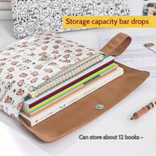 Fabric Large Capacity Book & Exam Paper Storage Bag: Mainly For Students, Suitable For Classrooms, Studies, Dorms, Etc., Can Easily Store Textbooks And Exam Papers, Also Convenient For Moving Or Carrying During Vacations.,Back To School,School Supplies