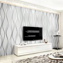 Scandinavian Style 3D Striped Self-Adhesive Wallpaper - Easy To Apply And Peel Off, Waterproof, Suitable For Living Room, Bedroom, Dining Room Decor - Peel And Stick Wallpaper - Perfect Gift For Home Decor Enthusiasts - Housewarming Present - Grey - View 5