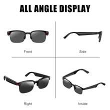 EIGIIS 1pc Smart Glasses, Wireless 5.0 Built-In Mic & Speakers, Support Outdoor Sports, Music Control, Wireless Answer/Making Calls, Long Battery Life, Rechargeable Lithium Battery-Polymer, USB Charging