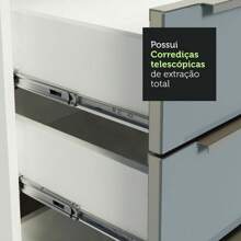 Madesa Gabinete Cocina Completa 300cm Lux Sabrina Blanc/gris - Blanco y Gris - Ver 8