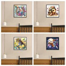 1 kit de peinture de diamants 5D de rêve DIY - ensemble d'artisanat en mosaïque acrylique vibrant avec des diamants asymétriques, convient pour la décoration murale de la maison ou comme cadeau de la Saint-Valentin