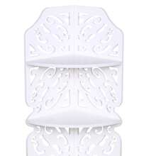 4-Tier Corner Shelf Bathroom Shelf Vertical Shelf - White - View 7